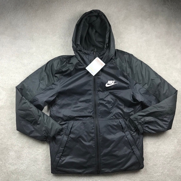 Nike Other - Nike Down Fill Black White Full Zip Rain Jacket